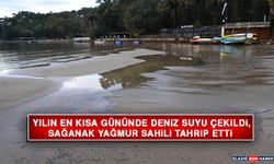 Yılın En Kısa Gününde Deniz Suyu Çekildi, Sağanak Yağmur Sahili Tahrip Etti
