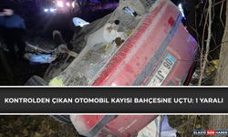 Kontrolden Çıkan Otomobil Kayısı Bahçesine Uçtu: 1 Yaralı