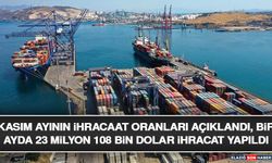 Kasım Ayının İhracaat Oranları Açıklandı, Bir Ayda 23 Milyon 108 Bin Dolar İhracat Yapıldı