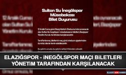 Elazığspor - İnegölspor Maçı Biletleri Yönetim Tarafından Karşılanacak