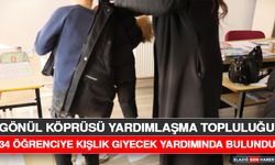 Gönül Köprüsü Yardımlaşma Topluluğu, 34 Öğrenciye Kışlık Giyecek Yardımında Bulundu
