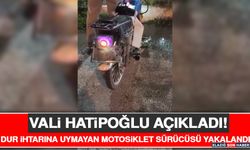 Vali Hatipoğlu Açıkladı! Dur İhtarına Uymayan Motosiklet Sürücüsü Yakalandı
