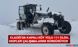 Elazığ'da Kapalı Köy Yolu 111 Oldu, Ekipler Çalışmalarını Sürdürüyor