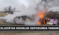 Elazığ’da Odunluk Deposunda Yangın