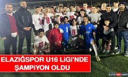 Elazığspor U16 Ligi’nde Şampiyon Oldu