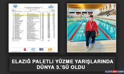 Elazığ Paletli Yüzme Yarışlarında Dünya 3.’Sü Oldu