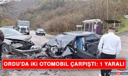 Ordu'da İki Otomobil Çarpıştı: 1 Yaralı