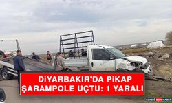 Diyarbakır'da Pikap Şarampole Uçtu: 1 Yaralı