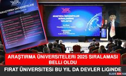 Araştırma Üniversiteleri 2025 Sıralaması Belli Oldu, Fırat Üniversitesi Bu Yıl Da Devler Liginde