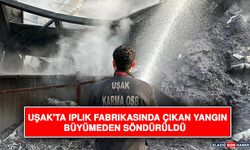 Uşak'ta İplik Fabrikasında Çıkan Yangın Büyümeden Söndürüldü