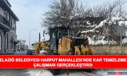 Elazığ Belediyesi Harput Mahallesi’nde Kar Temizleme Çalışması Gerçekleştirdi
