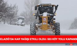 Elazığ’da Kar Yağışı Etkili Oldu: 553 Köy Yolu Kapandı