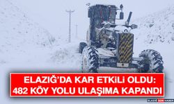 Elazığ’da Kar Etkili Oldu: 482 Köy Yolu Ulaşıma Kapandı