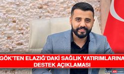 Gök’ten Elazığ’daki Sağlık Yatırımlarına Destek Açıklaması