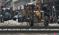 Elazığ Belediyesi Karla Mücadele Ekipleri Sahada