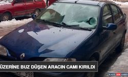 Üzerine Buz Düşen Aracın Camı Kırıldı