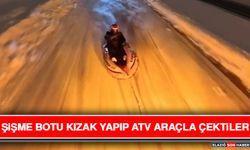 Şişme Botu Kızak Yapıp ATV Araçla Çektiler