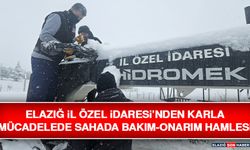 Elazığ İl Özel İdaresi’nden Karla Mücadelede Sahada Bakım-Onarım Hamlesi