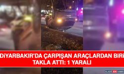 Diyarbakır'da Çarpışan Araçlardan Biri Takla Attı: 1 Yaralı