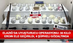 Elazığ’da Uyuşturucu Operasyonu: 30 Kilo Eroin Ele Geçirildi, 4 Şüpheli Gözaltında