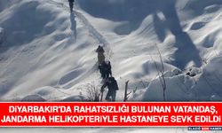 Diyarbakır'da Rahatsızlığı Bulunan Vatandaş, Jandarma Helikopteriyle Hastaneye Sevk Edildi