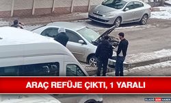 Araç Refüje Çıktı, 1 Yaralı