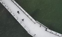 Malatya'daki Turgut Özal Tabiat Parkı beyaza büründü