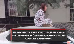 Esenyurt'ta Sinir Krizi Geçiren Kadın Bir Otomobilin Üzerine Çıkarak Zıpladı: O Anlar Kamerada