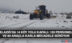 Elazığ’da 14 Köy Yolu Kapalı: 120 Personel ve 90 Araçla Karla Mücadele Sürüyor