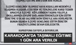 Karakoçan’da Taşımalı Eğitime 1 Gün Ara Verildi