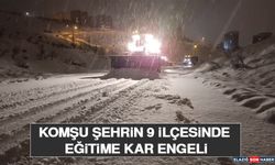 Komşu Şehrin 9 İlçesinde Eğitime Kar Engeli