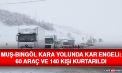 Muş-Bingöl Kara Yolunda Kar Engeli: 60 Araç ve 140 Kişi Kurtarıldı