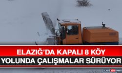 Elazığ’da Kapalı 8 Köy Yolunda Çalışmalar Sürüyor