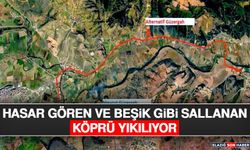 Hasar Gören ve Beşik Gibi Sallanan Köprü Yıkılıyor