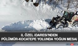 İl Özel İdaresi'nden Pülümür-Kocatepe Yolunda Yoğun Mesai