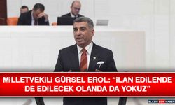 Milletvekili Gürsel Erol: “İlan Edilende De Edilecek Olanda Da Yokuz”