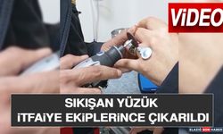 Sıkışan Yüzük İtfaiye Ekiplerince Çıkarıldı