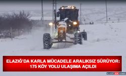 Elazığ’da Karla Mücadele Aralıksız Sürüyor: 175 Köy Yolu Ulaşıma Açıldı