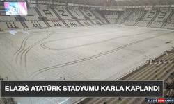 Elazığ Atatürk Stadyumu Karla Kaplandı