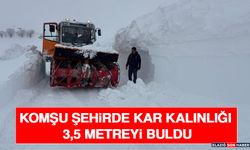 Komşu şehirde Kar Kalınlığı 3,5 Metreyi Buldu
