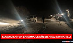 Kovancılar’da Şarampole Düşen Araç Kurtarıldı