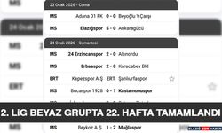 2. Lig Beyaz Grupta 22. Hafta Tamamlandı
