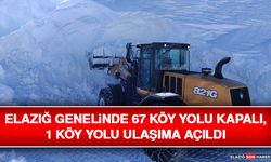 Elazığ Genelinde 67 Köy Yolu Kapalı, 1 Köy Yolu Ulaşıma Açıldı