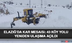 Elazığ’da Kar Mesaisi: 43 Köy Yolu Yeniden Ulaşıma Açıldı