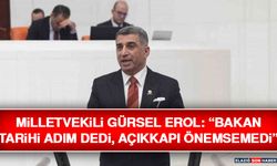 Milletvekili Gürsel Erol: “Bakan Tarihi Adım Dedi, Açıkkapı Önemsemedi”