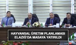 Hayvansal Üretim Planlaması Elazığ’da Masaya Yatırıldı