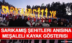 Sarıkamış Şehitleri Anısına Meşaleli Kayak Gösterisi