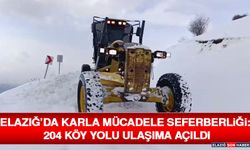 Elazığ’da Karla Mücadele Seferberliği: 204 Köy Yolu Ulaşıma Açıldı