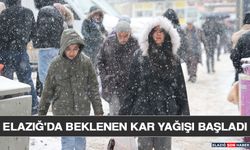 Elazığ'da Beklenen Kar Yağışı Başladı