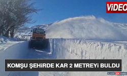 Komşu Şehirde Kar 2 Metreyi Buldu